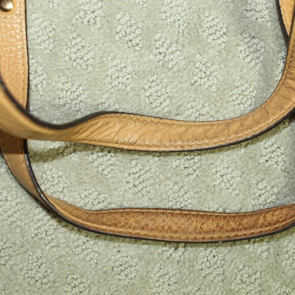 Michael Kors Yellow Tan Pebbled Leather Large Shoulder Handbag EUC! - Picture 12 of 15